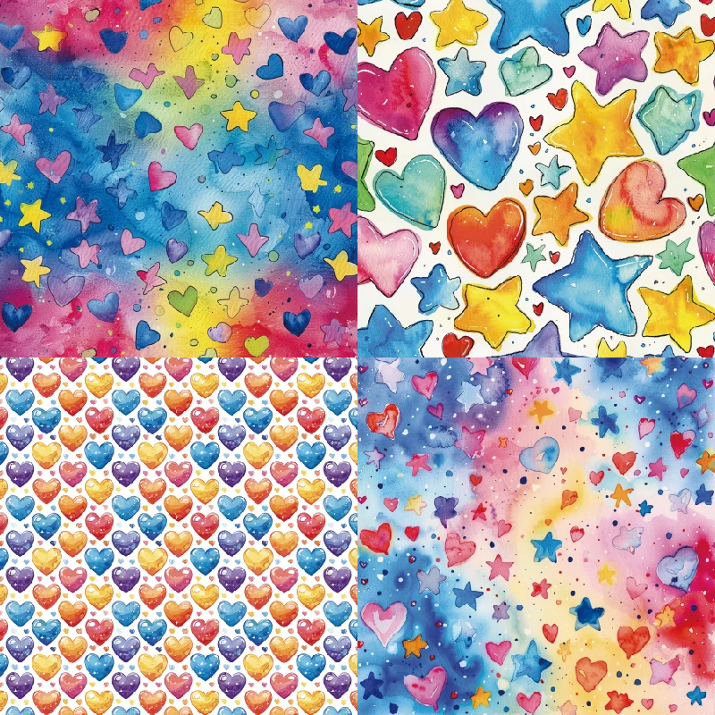 Panalisacraft 24 листа 6 &quotX6&quot Радуга Звезда Сердце бумага для скрапбукинга Скрапбукинг