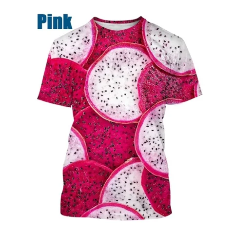 Футболка с 3D-принтом свежих фруктов и еды, смешной Повседневный Топ с коротким рукавом в стиле хип-хоп, 2022