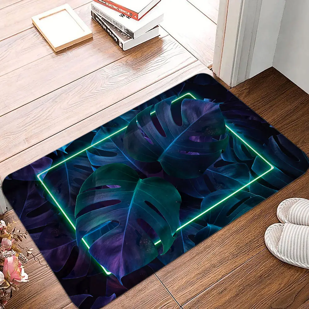 

Tropical Leaves Anti-slip Doormat Living Room Bedroom Balcony Carpet Hallway Area Rug Floor Mat Home Decor Tapetes De Sala