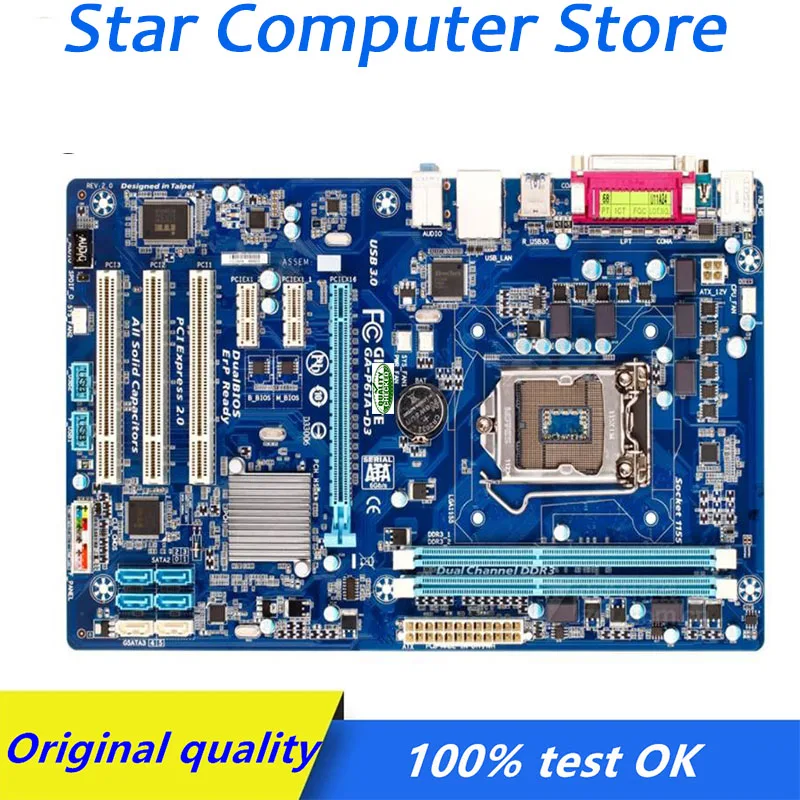 

Для Gigabyte GA-P61A-D3 компьютера USB2.0 SATA2 материнская плата LGA 1155 DDR3 H61 H61M настольная материнская плата Б/у
