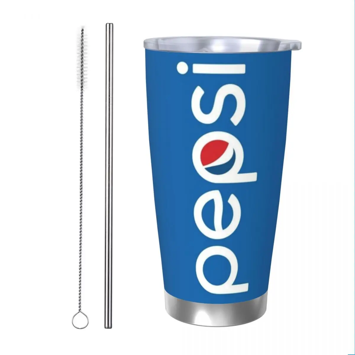 P-Pepsi 20 унций автомобильная кружка из нержавеющей стали соломенная термочашка для