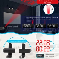 digital alarm clock practical usb output mirrored time display digital alarm clock for home projector clock projection clock