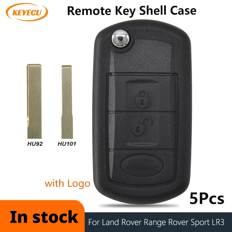 Keyecu 5/10 Stks/partij Vervanging Shell Folding Flip Remote Key Case Fob 3 Knop Voor Land Rover Range Rover sport LR3 Discovery