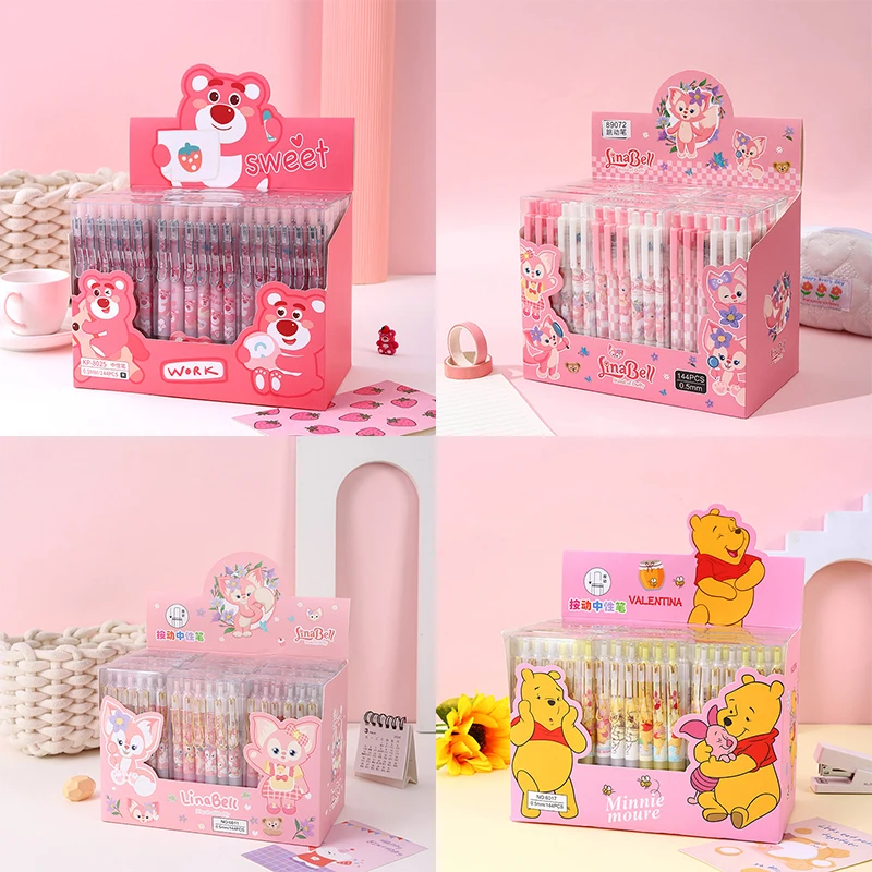 

Disney Linabell, лотса, пух, медведь, пресс-ручка, мультяшный пресс-ручка, милая фоторучка, канцелярские принадлежности, канцелярские подарки