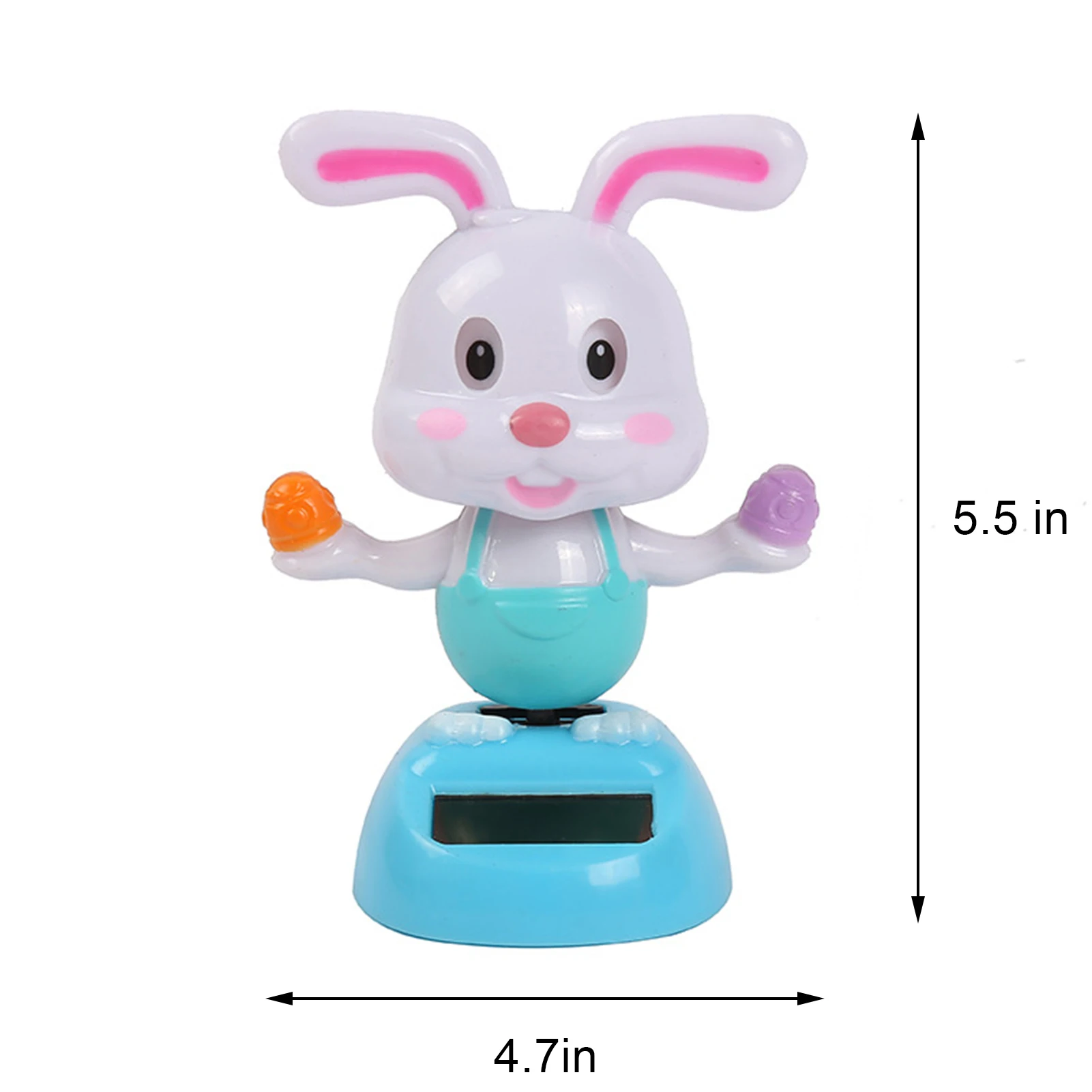 Solar Powered Dancing Figures Cute Solar Dancing Rabbit Car Interior Dashboard Accessories Girly Car Home Office Cab Taxi images - 6