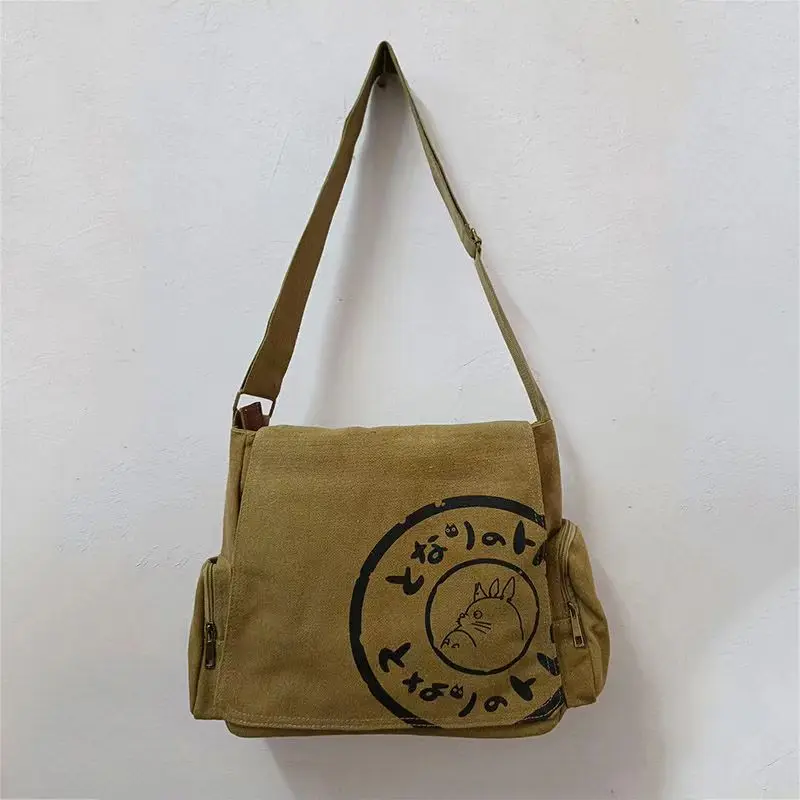 FOSIZZO TOTORO Messenger Bag for Women Designer Handbags Female Shoulder Crossbody Canvas Women's Large Tote Bags Cartoon