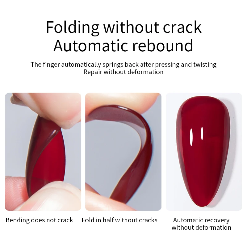 Гель-лак для ногтей мягкий эластичный с эффектом замачивания без протирания