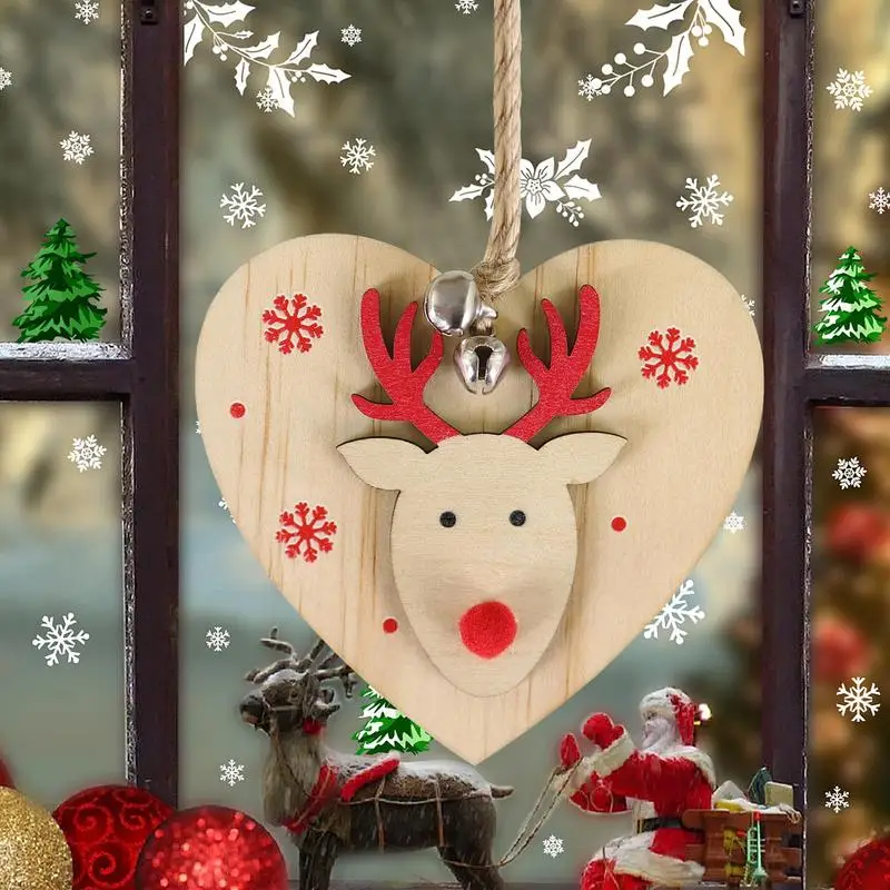 Дед Мороз украшение для елки елка с колокольчиками деревянная подвеска