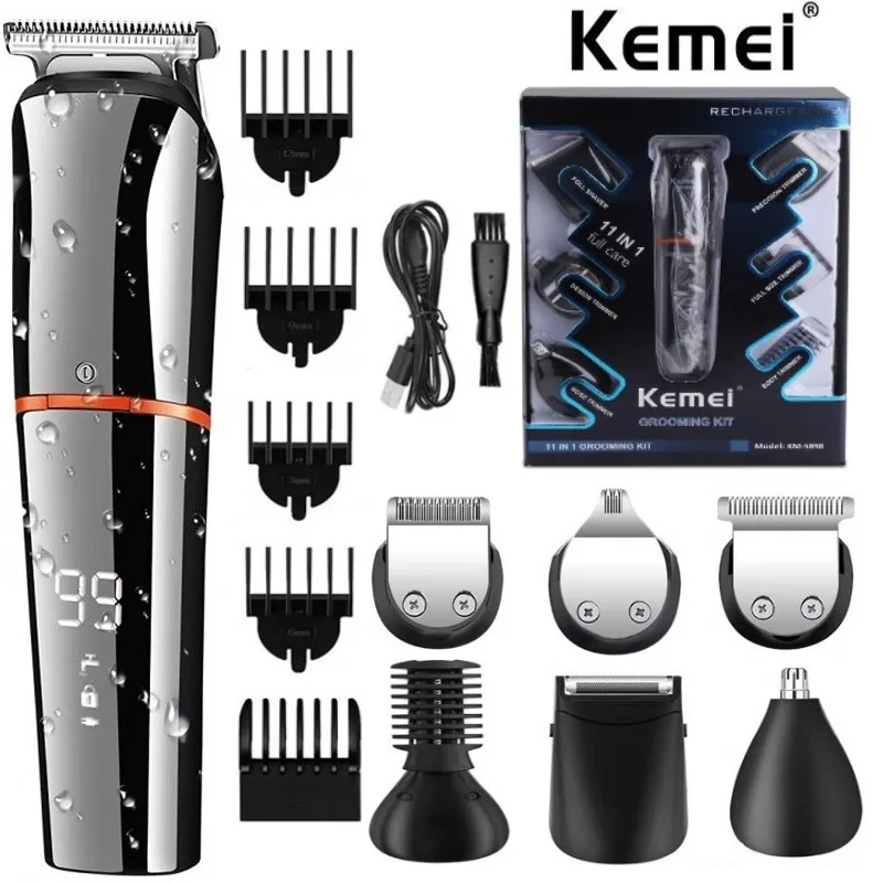Original Kemei Digital Display All In One Hair Trimmer For M