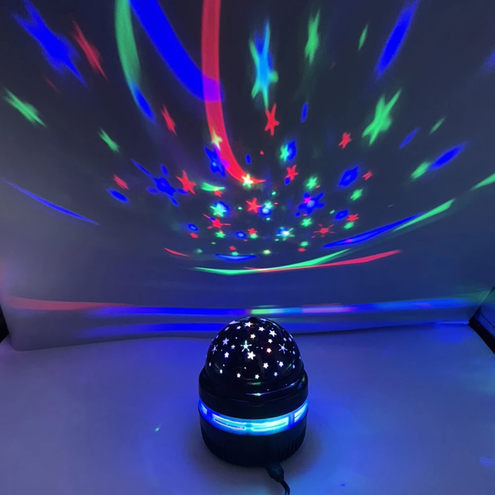 

Вращающийся светодиодный ночной Светильник USB дискотека диджея Вечеринка шар красочный клубный светодиодный Звездный проектор цветной но...