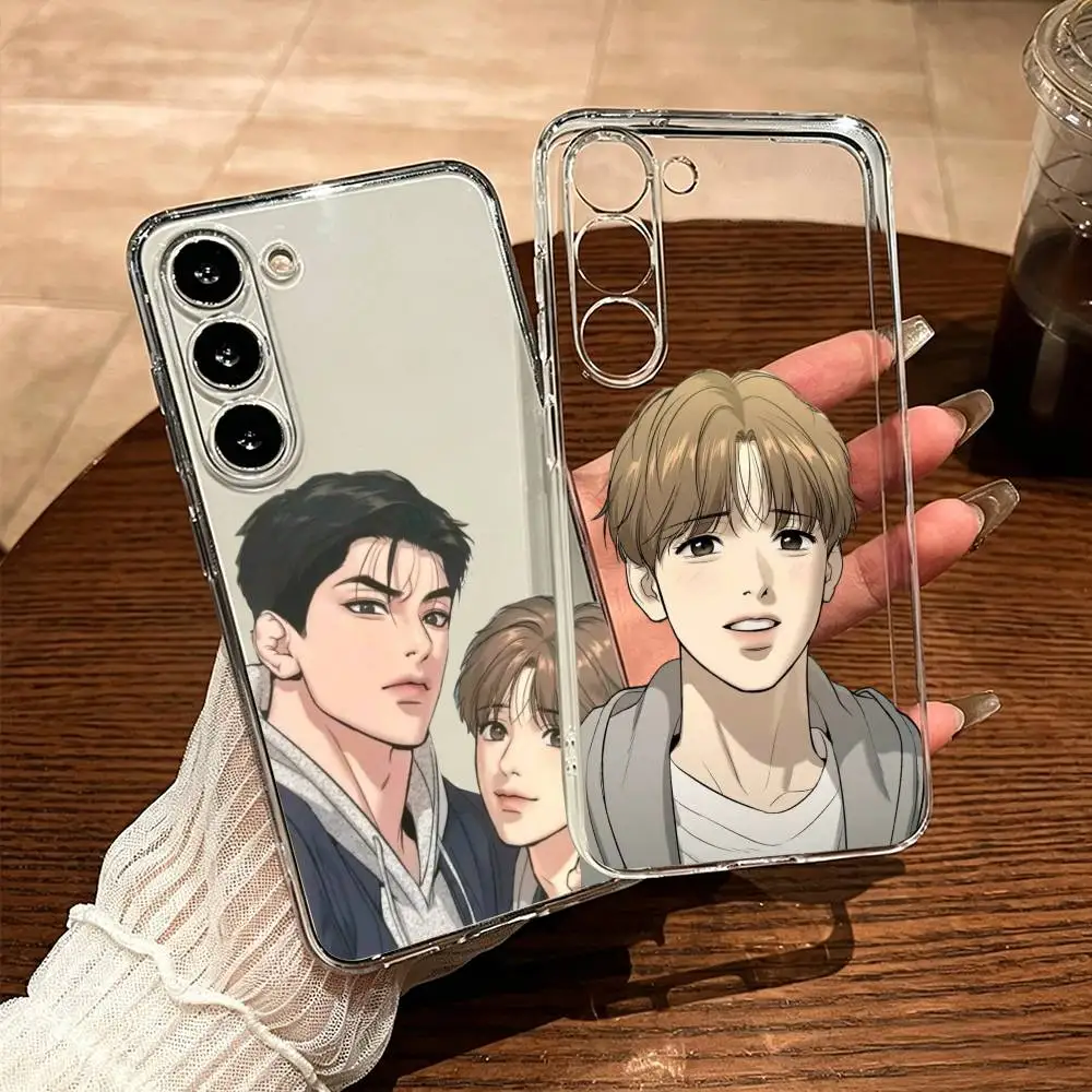 Фото Чехол для телефона Bl Manhwa Jinx Joo Jaekyung Kim Dan Anime для Samsung Galaxy, мягкий на ощупь, ударопрочный, с точными вырезами, прозрачный, с принтом №1