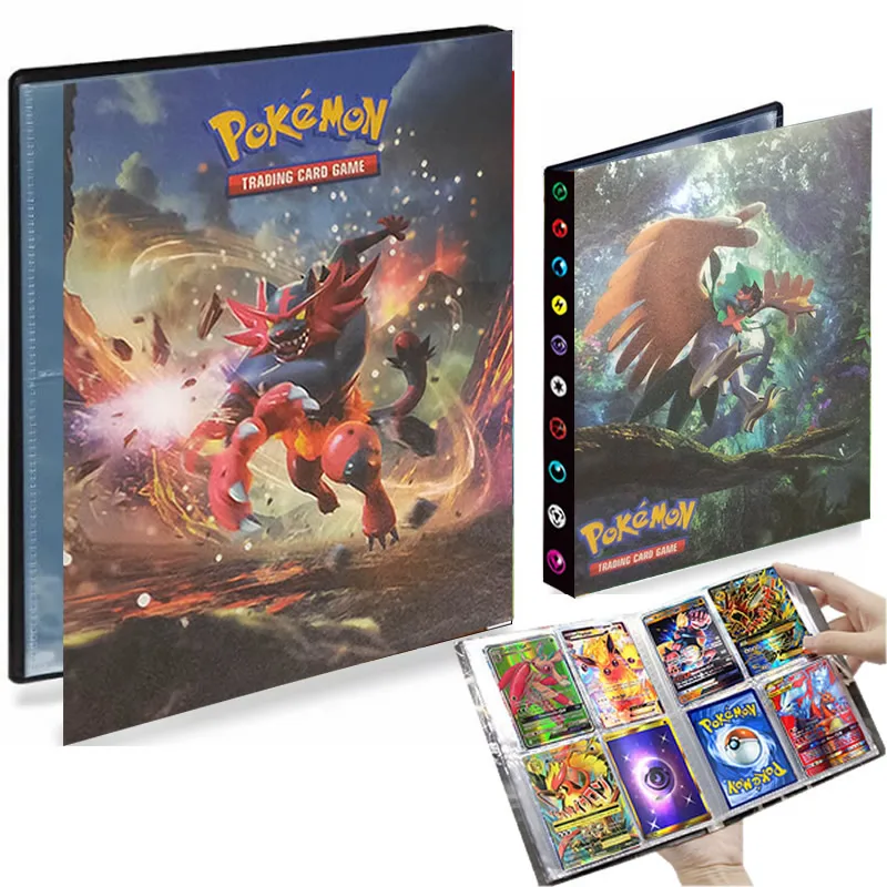 

4 Pocket Album Pokemon 240 Card Collection Map Holder Livre Pokémon Playing Game Binder Folder Loaded List Book Kids Toy Gift