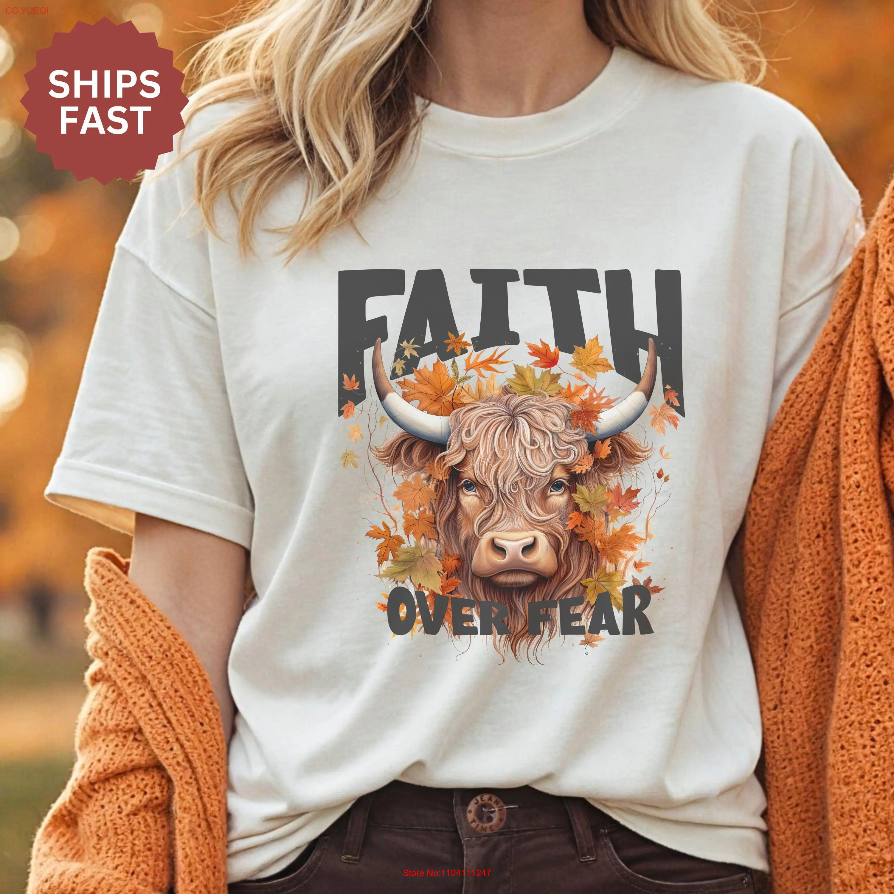 Религиозная футболка Comfort Colors Faith Over Fear христианская одежда Иисуса библейский