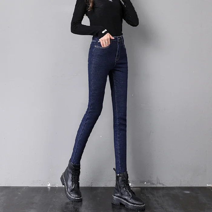 

Hot sale spring women's new all-match tight high waist thin stretch jeans