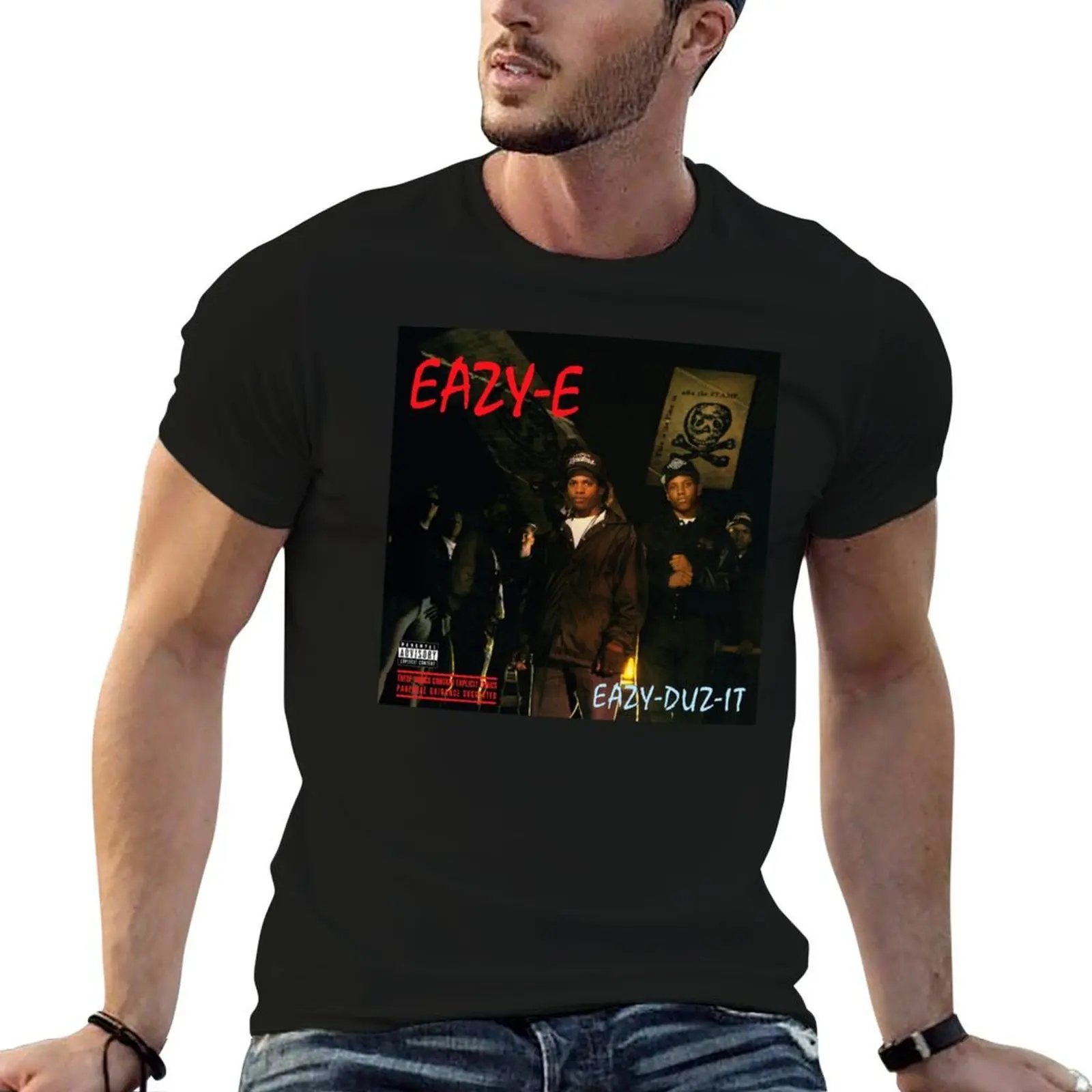 Фото Футболка Eazy E Duz It с круглым вырезом для больших и высоких людей №1