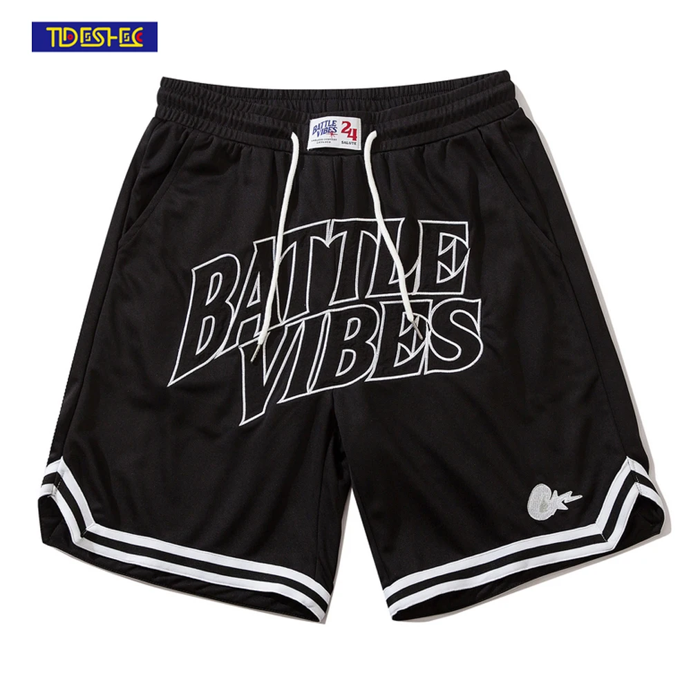 

Шорты Мужские дышащие с вышивкой, хлопковые Джоггеры в стиле хип-хоп, уличная одежда, летние спортивные штаны