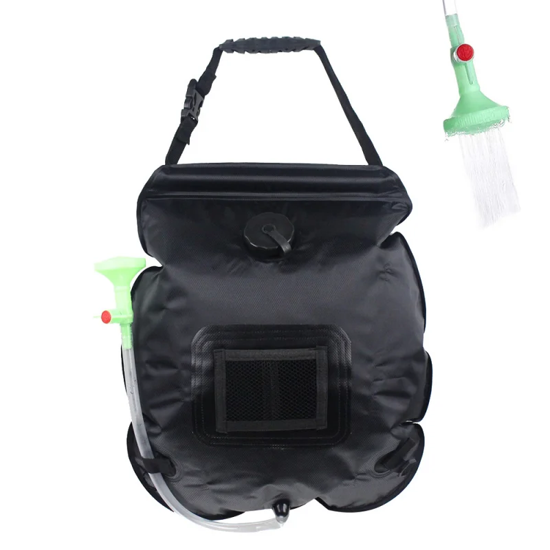 

Hot Sale Water Bags Outdoor Camping Hiking Shower Bag Heating Camping Shower Climbing Hydration Bag Hose Switchable Shower Head