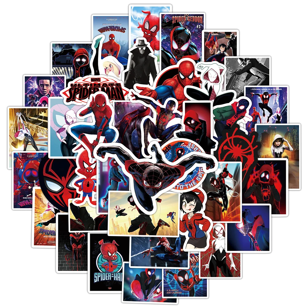 

10/30/50Pcs Disney Marvel Avengers Spiderman Anime Stickers Skateboard Laptop Phone Car Luggage Motorcycle Cool Sticker Kids Toy
