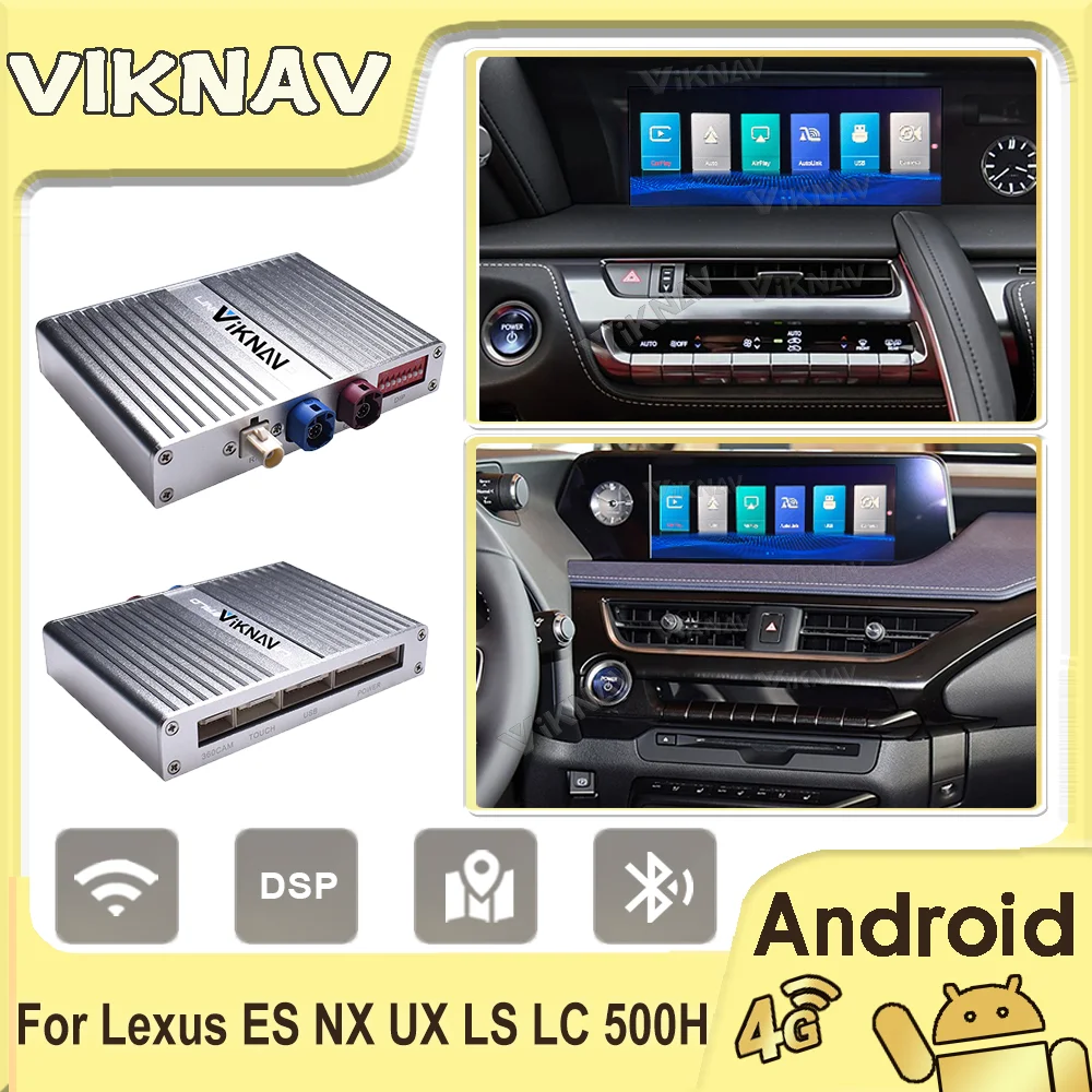 Зеркальная ссылка интерфейсная коробка Linux для Lexus ES NX UX LS LC 500H 2018-2022 Carplay