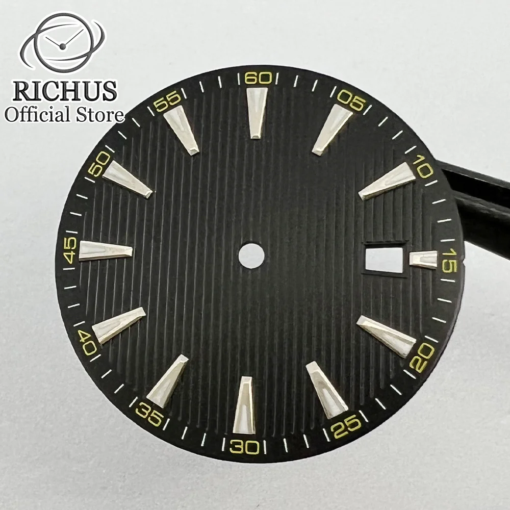 33 2 мм стерильные часы диаметром черный/синий/белый/черный Желтые части для NH35 NH36