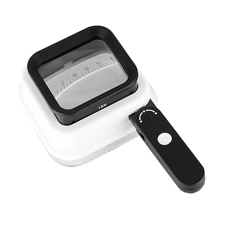 

Многофункциональная ручная складсветодиодный Светодиодная лампа 10X 15X 20X со шкалой, увеличительное стекло для чтения, антикварная идентифи...