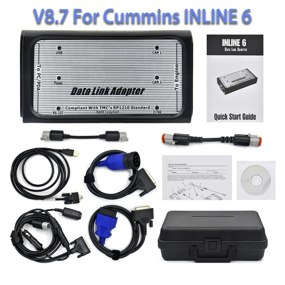 

For Cummins INLINE 6 V8.7 V7.62 Data Heavy Duty for INLINE6 Diagnostics Complete INLINE Heavy Duty Truck Diagnostic Tools