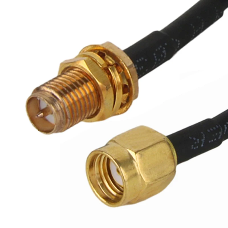 

Женский Удлинительный кабель со штекером SMA типа «Папа-мама», медный фидерный провод для коаксиальной сетевой карты Wi-Fi, антенна роутера RG174