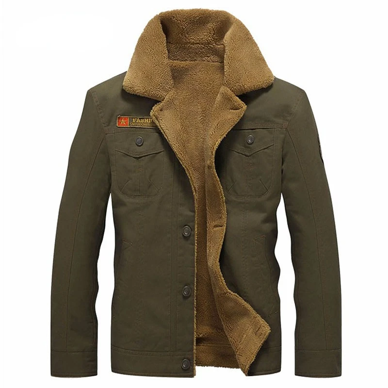 

Куртка мужская зимняя флисовая с меховым воротником, 5XL