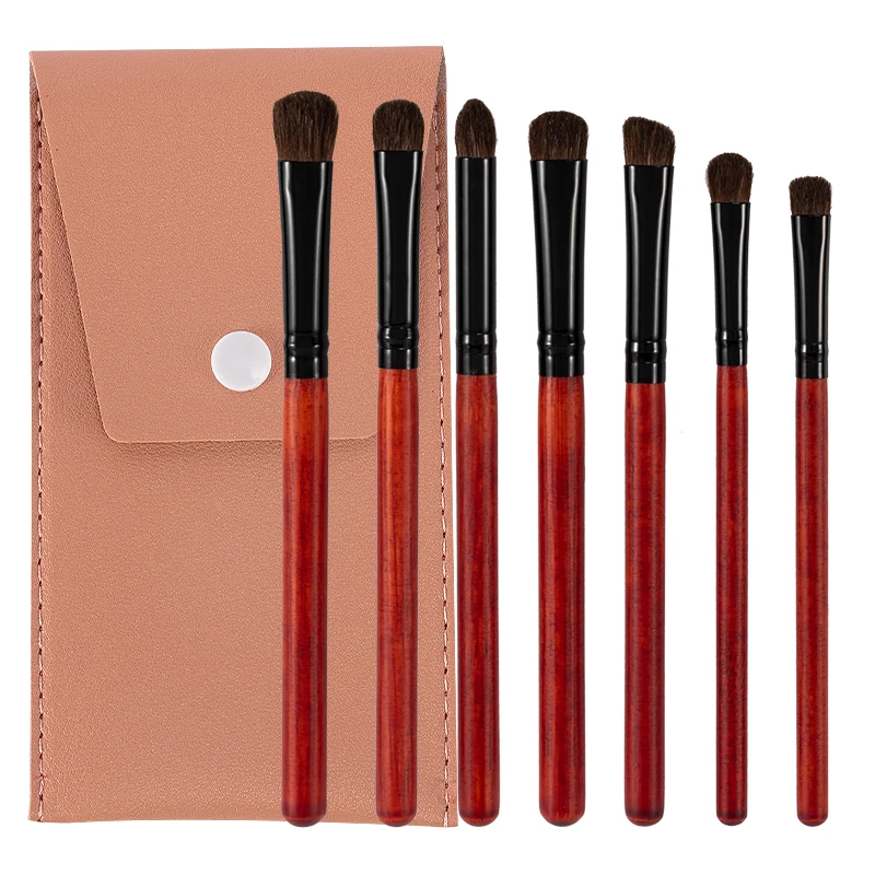 Professional Makeup Brushes Set Horse Hair Eyeshadow Foundation Powder Eyeliner Cosmetics Wooden Handle Makeup Brush Tools