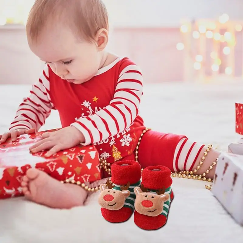 Рождественские носки для детей рождественские детские экипажа с лосем малышей