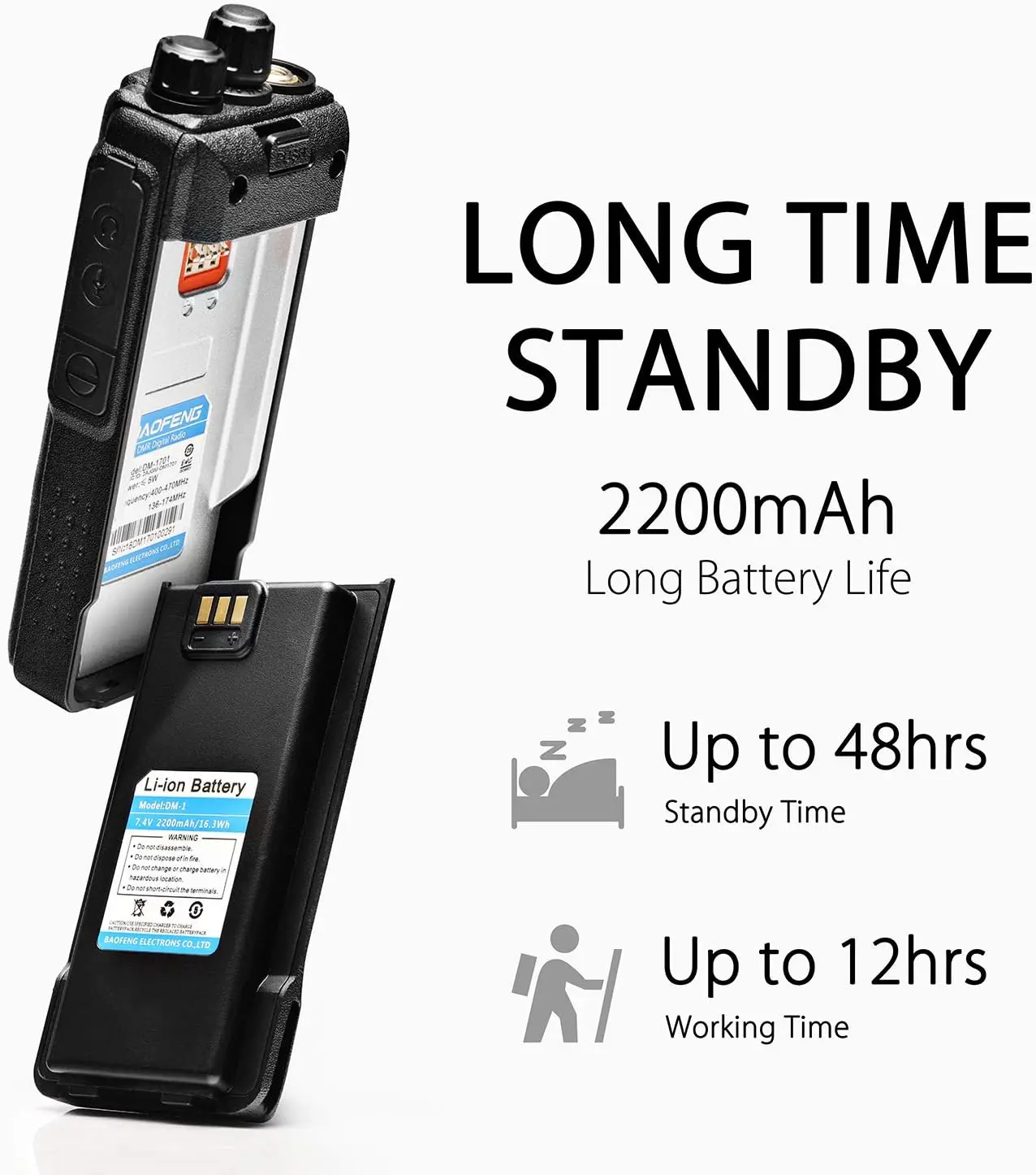 Baofeng DM-1701 Двухдиапазонная стандартная/аналоговая двухсторонняя радиосвязь 3 000