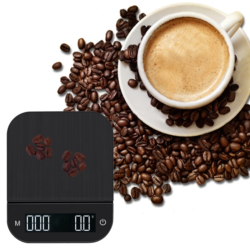 

Coffee Scale with Timer -Digital Multifunction Weighing Scale High Accuracy Pour Over Drip Espresso Scale w/ LCD Display