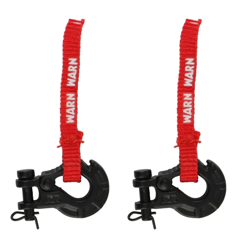 

2X RC Metal Trailer Hook Winch Hook With Winch Pull Tag Decoration For 1/10 RC Crawler Car Axial SCX10 Traxxas TRX4