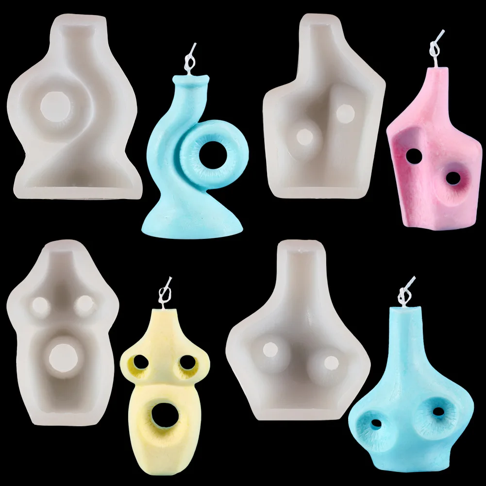

3D Silicone Candle Making Mold Handmade European Style Craft Aromatherapy Candle Soap Cake Wax Mould Making Supplies