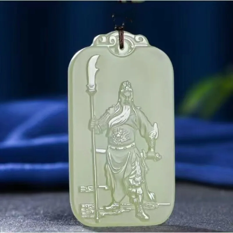 

Natural Jade Green Hand Carved Double Dragon Pendant Fashion Jewelry Men's and Women's Necklace Gift Accessories