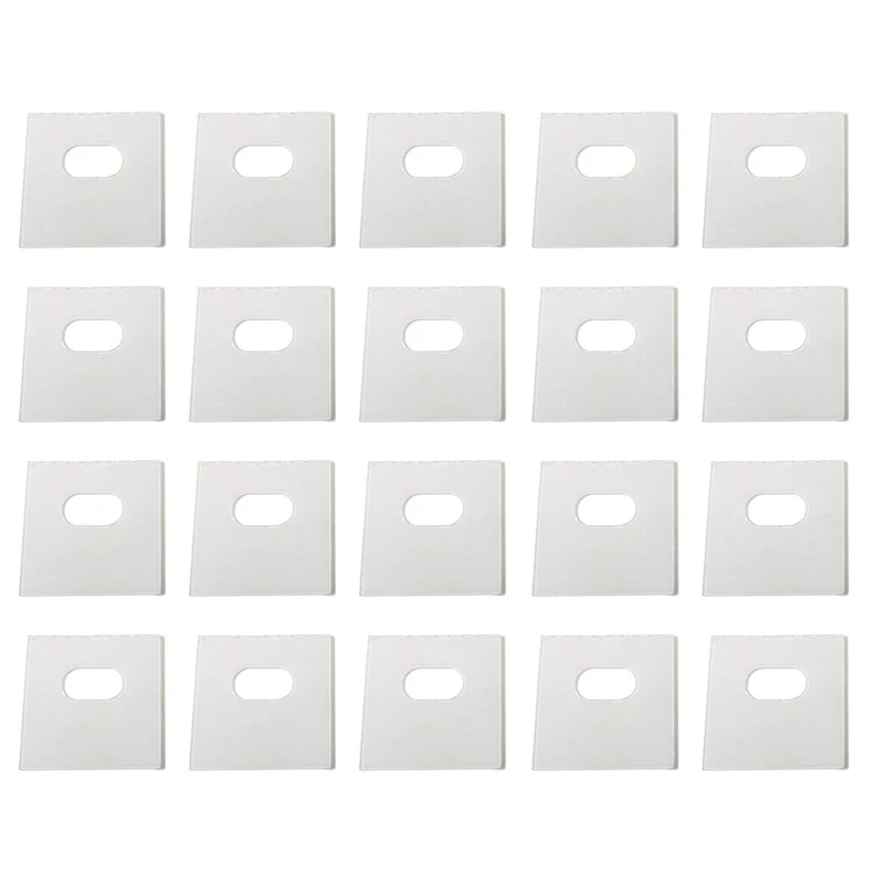 

20 Pcs Transparent Vertical Curtain Repair Patches Tape with Pre-cut Holes