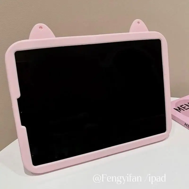 Kawaii Sanrio Hello Kitty Чехол для iPad Милый мультяшный силикагель с защитой от изгиба
