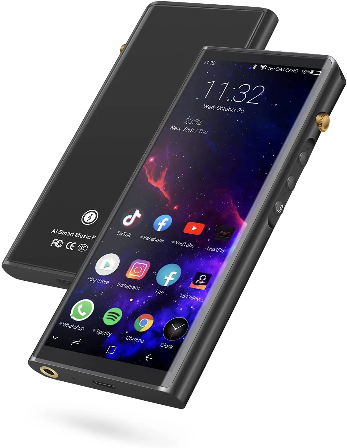 

MP3 Player&MP4 Player with Bluetooth and WiFi,4.82" Touch Screen Portable Hi-Fi Lossless Sound Music Video Player Storage 128GB