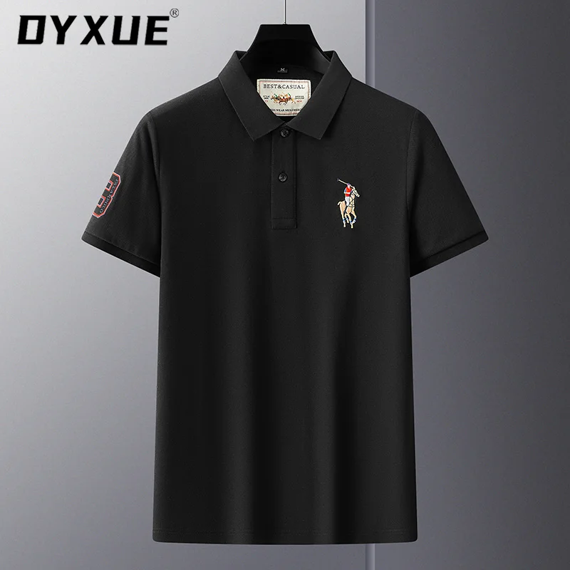 

DYXUE Brand Cool Logo Male Polo Shirt Tshirts for Men Polos Business Tops Fashion Top Designer 100%Cotton Short Sleeve 2022 New