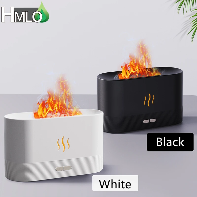 

180ML Essential Oil Diffuser Simulation Flame Ultrasonic Humidifier Home Office Air Freshener Fragrance Sooth Sleep Atomizer USB