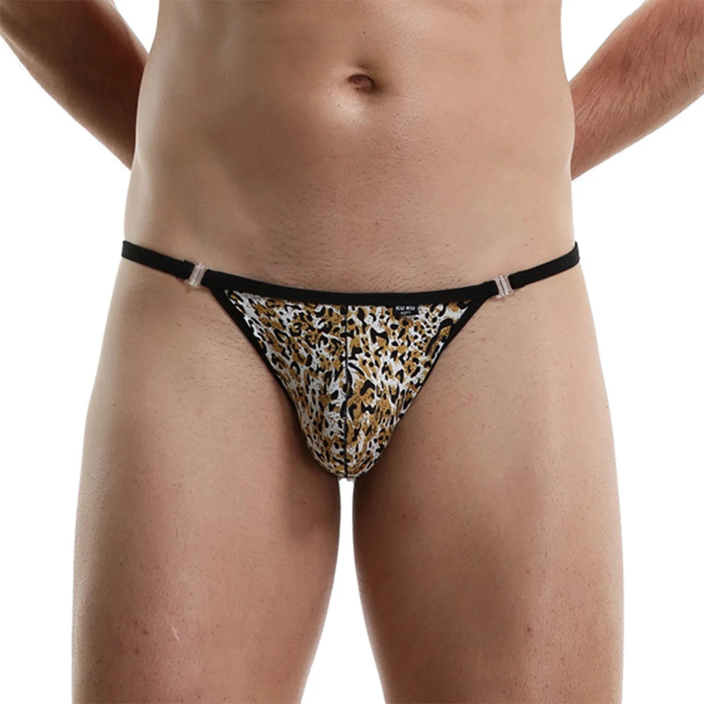 

Men Thongs Sexy Panties Ice Silk G-String Breathable T-Back Bikini Briefs Comfortable Underwear Male Underpants Sensual Lingerie