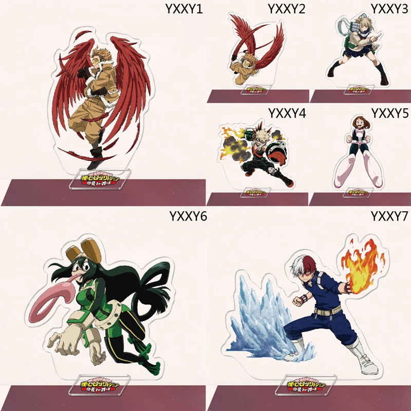 

15cm Anime My Hero Academia Cartoon Figure Acrylic Stand Model Toy Deku Might Shigaraki Tomura Fans Collection Gift Model Toys