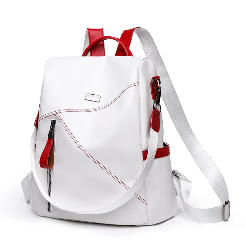 

Anti-theft Women's Backpack Fashion Versatile Soft Leather Crossbody Bag Bag Open Line Design Retro Travel Bag Waterproof