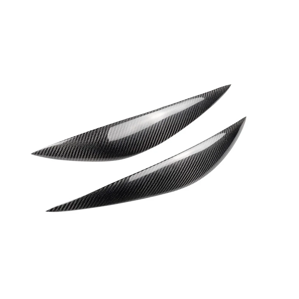 

1 Pair Car Trim DIY Accessory Carbon Fiber Headlights Eyebrow Eyelid Trim Car Decoration Sticker Compatible with Mercedes-