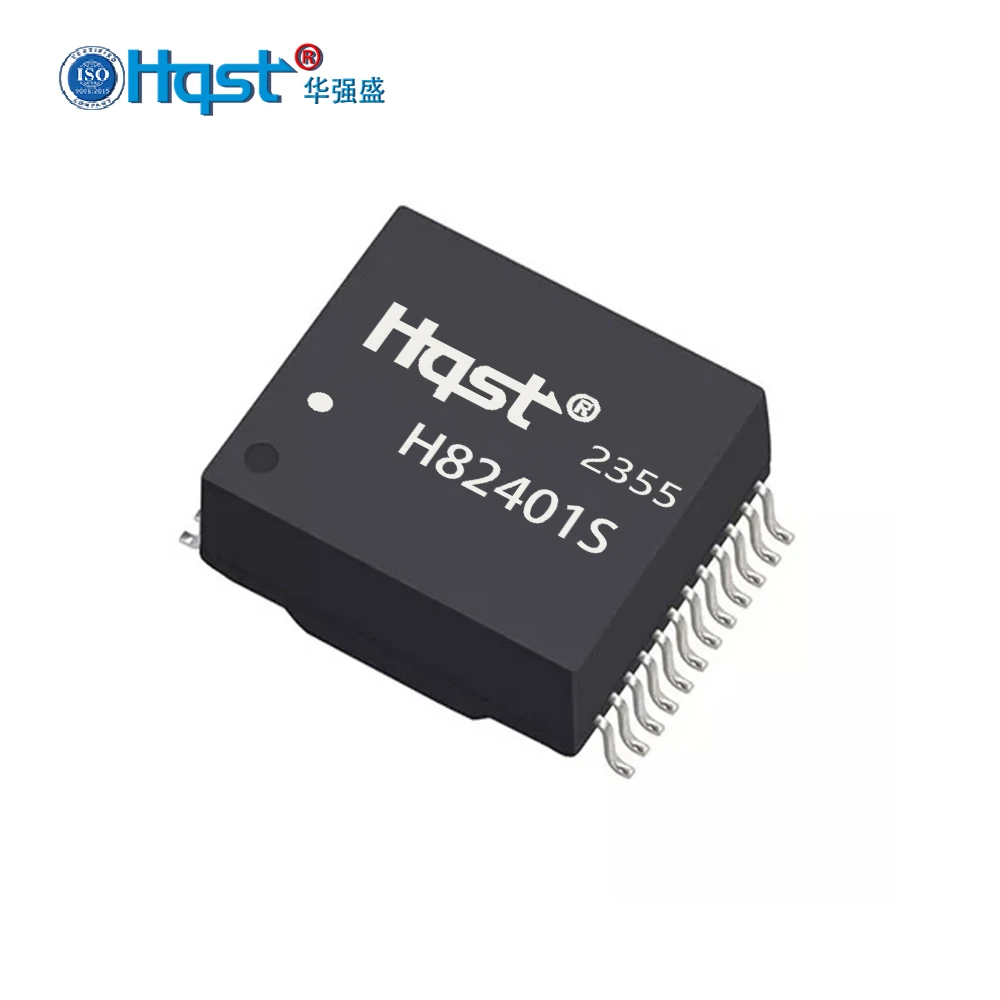 Hqst LAN-трансформатор H82401S Замена H5008NL1000MBase-T Однопортовый SMD 24-контактный магнитный
