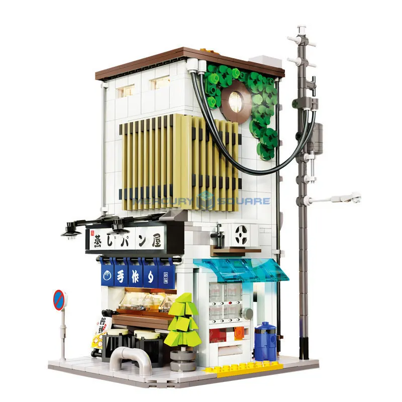 

Japanese Bun House MOC C66006 Ideas Buliding Bricks Modular Street View Architecture Model Blocks Education Toy Gifts For Kids