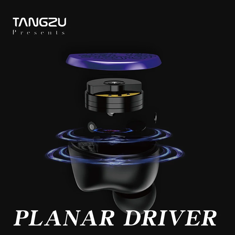 Cena TANGZU Zetian Wu HiFi 14.5mm Płaski Sterownik W Uchu Słuchawka Odłączany 0.78mm 2Pin 5N OFC Kabel PK Shimin Li Ponadczasowy OH10 S12PRO