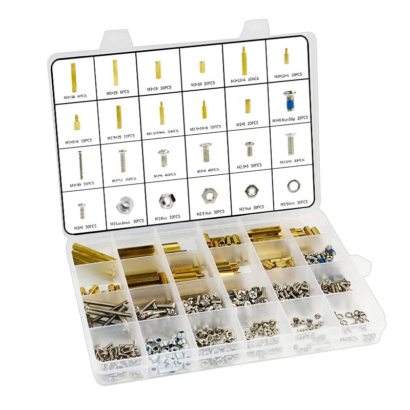 

M3 M2.5 M2 Hex Socket Screw Set Carbon Steel Flat Round Cap Head Screws for Repair Computer Electronic Robot Smart CarScrews Kit