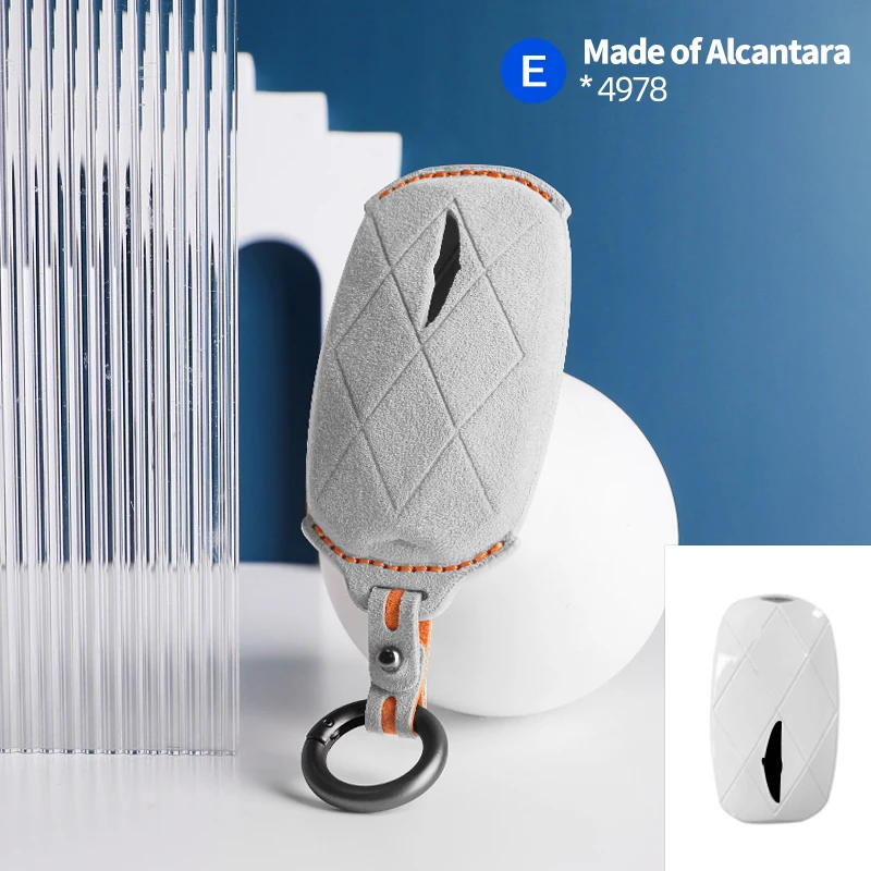 

Чехол для автомобильного ключа, замша Алькантара для ключей 2022 Genesis GV60 GV90 G90, аксессуары для ключей