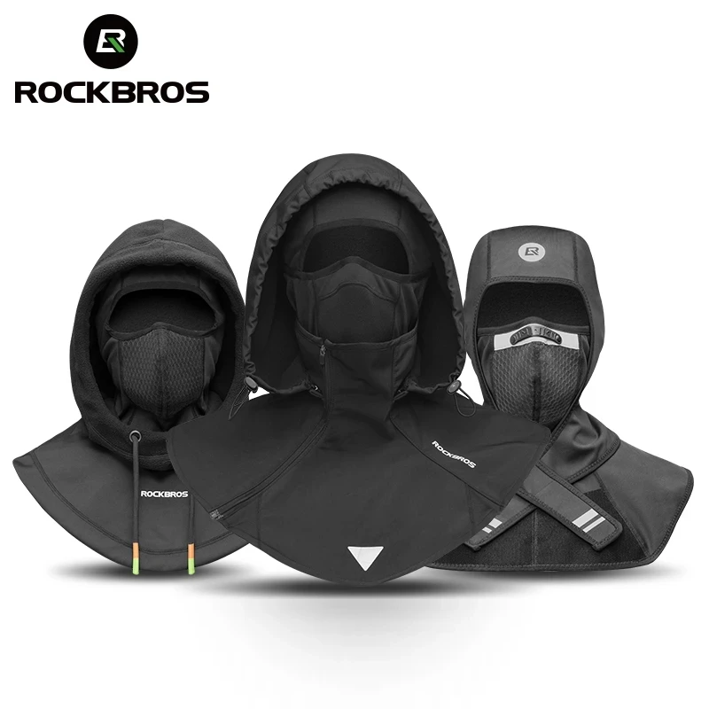 

ROCKBROS Cycling Face Mask Winter Women Men Hood Balaclava Warm Windproof Ski Mask Fleece Double Layer Motorcycle Scooter Mask